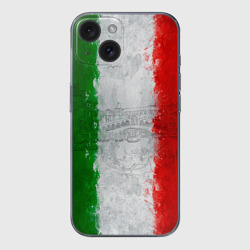 Чехол для iPhone 15 силиконовый с защитой камеры Италия