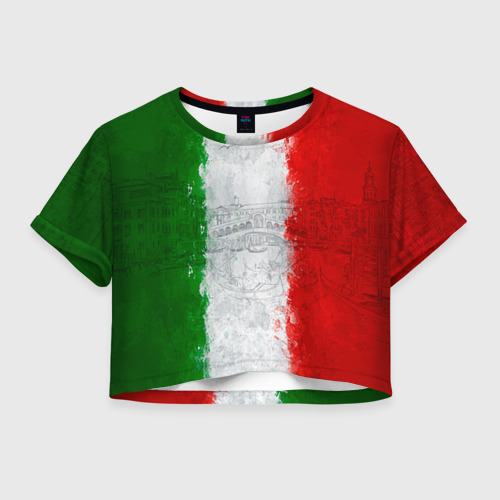Женская футболка Crop-top 3D Италия, цвет 3D печать