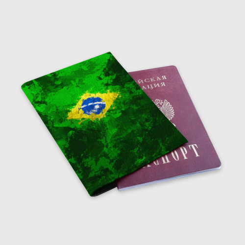 Обложка для паспорта матовая кожа Бразилия, цвет черный - фото 3