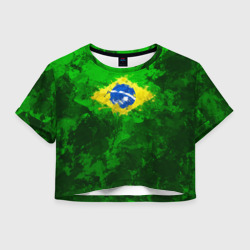 Женская футболка Crop-top 3D Бразилия