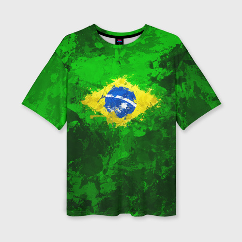 Женская футболка oversize 3D Бразилия, цвет 3D печать