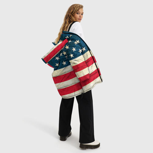 Женская зимняя куртка Oversize США, цвет черный - фото 5