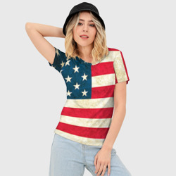 Женская футболка 3D Slim США - фото 2