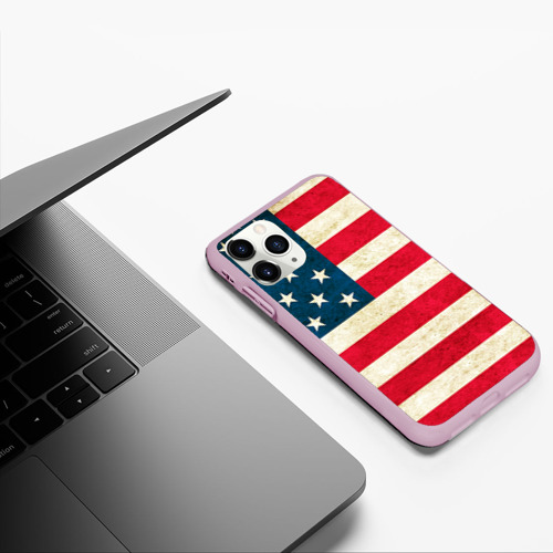 Чехол для iPhone 11 Pro матовый США, цвет розовый - фото 5