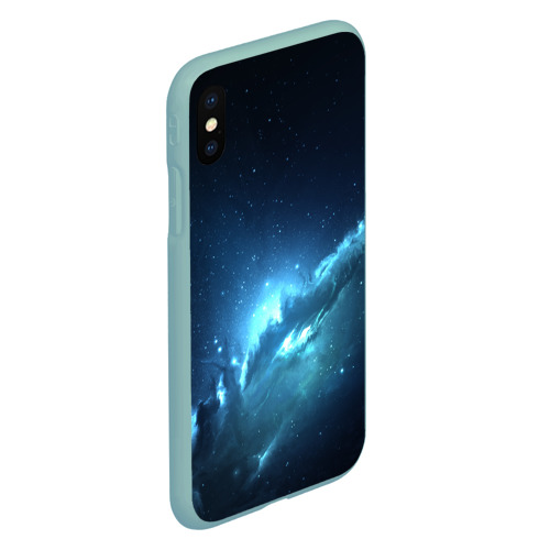 Чехол для iPhone XS Max матовый Космос, цвет мятный - фото 3