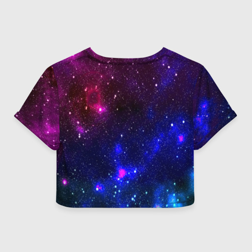 Женская футболка Crop-top 3D Звёзды, цвет 3D печать - фото 2