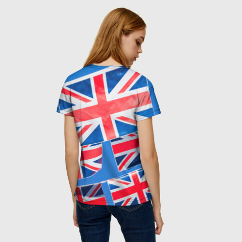 Женская футболка 3D Британские флаги, цвет 3D печать - фото 4