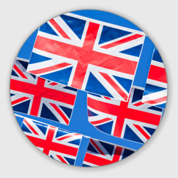 Круглый коврик для мышки Британские флаги