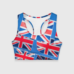Женский спортивный топ 3D Британские флаги