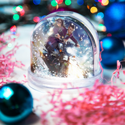 Игрушка Снежный шар 11 доктор на мотоцикле - фото 2