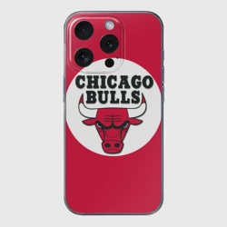 Чехол для iPhone 15 Pro силиконовый с защитой камеры Bulls