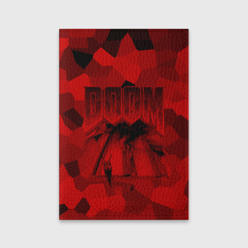 Обложка для паспорта матовая кожа Doom classic 3, цвет черный
