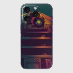 Чехол для iPhone 15 Pro Max силиконовый с защитой камеры Далек