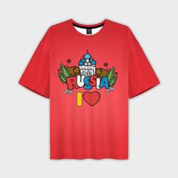 Я люблю Россию надпись на английском языке – Мужская футболка oversize 3D с принтом купить со скидкой в -50%