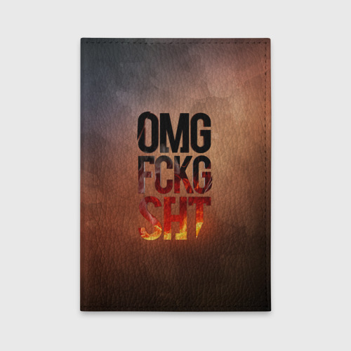 Обложка для автодокументов OMG FCKG SHT, цвет красный