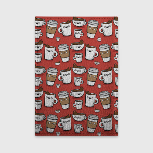 Обложка для автодокументов Веселые чашки кофе, цвет оранжевый - фото 2
