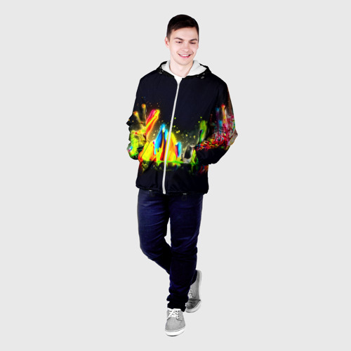 Мужская куртка 3D Взрыв красок - фото 3