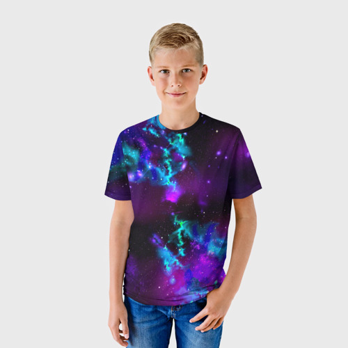 Детская футболка 3D Звездное небо, цвет 3D печать - фото 3