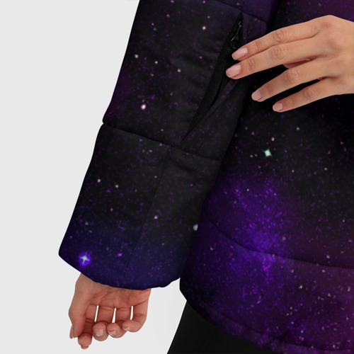 Женская зимняя куртка 3D с принтом Звездное небо, фото #4