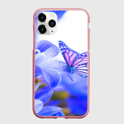 Чехол для iPhone 11 Pro Max матовый Бабочки