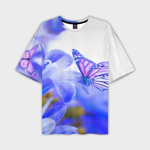 Мужская футболка oversize 3D Бабочки, цвет 3D печать