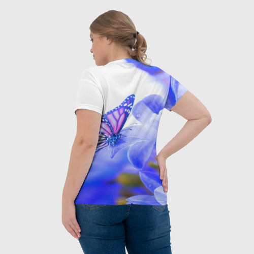 Женская футболка 3D Бабочки, цвет 3D печать - фото 7
