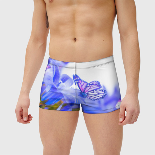 Мужские купальные плавки 3D Бабочки, цвет 3D печать - фото 3
