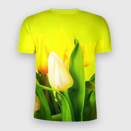 Мужская футболка 3D Slim Тюльпаны, цвет 3D печать - фото 2