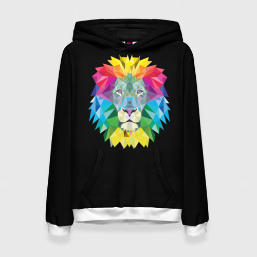 Женская толстовка 3D Lion color, цвет 3D печать