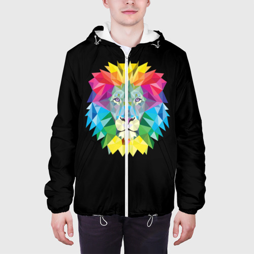 Мужская куртка 3D Lion color, цвет 3D печать - фото 4