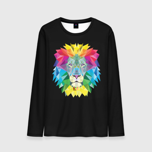 Мужской лонгслив 3D Lion color