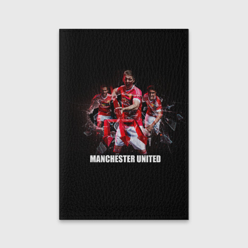 Обложка для паспорта матовая кожа Manchester united