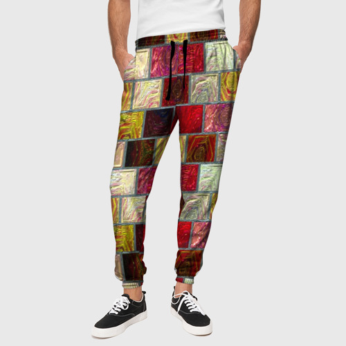 Мужские брюки 3D Квадрат, цвет 3D печать - фото 4
