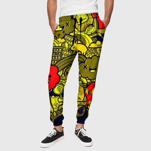 Мужские брюки 3D Стикер бомбинг, цвет 3D печать - фото 4