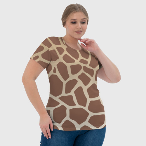 Женская футболка 3D Жираф, цвет 3D печать - фото 6