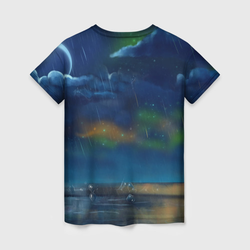 Женская футболка 3D Тоторо прыгает по воде, цвет 3D печать - фото 2