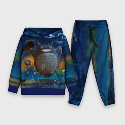 Детский костюм с толстовкой 3D Тоторо прыгает по воде