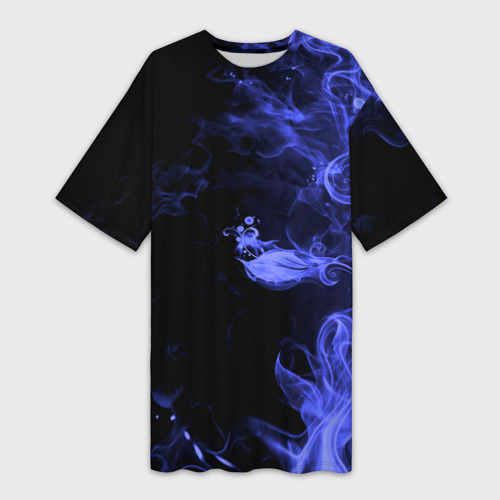 Платье-футболка 3D Дым, цвет 3D печать