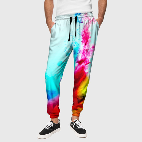 Мужские брюки 3D Палитра красок, цвет 3D печать - фото 4