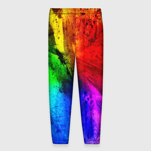 Мужские брюки 3D Grunge paint, цвет 3D печать - фото 2