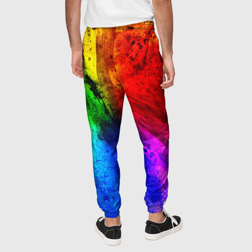 Мужские брюки 3D Grunge paint, цвет 3D печать - фото 5