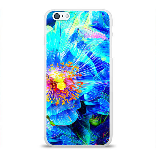 Чехол для iPhone 6Plus/6S Plus глянцевый Голубой цветок Фото 01 Чехол для iPhone 6Plus/6S Plus глянцевый Голубой цветок Фото 01