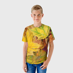Детская футболка 3D Осенние листья - фото 2