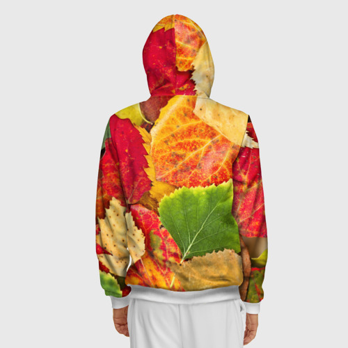 Мужская толстовка 3D на молнии Осень, цвет белый - фото 4