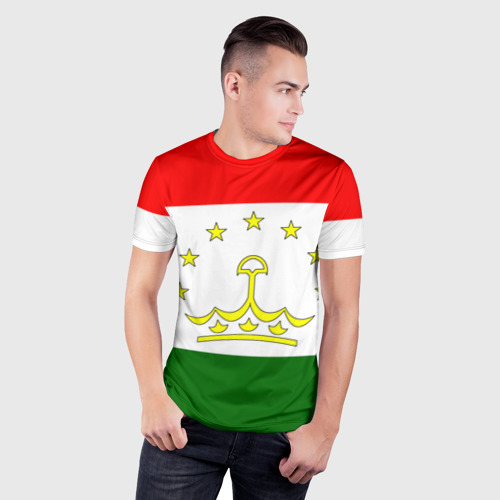 Мужская футболка 3D Slim Таджикистан, цвет 3D печать - фото 3