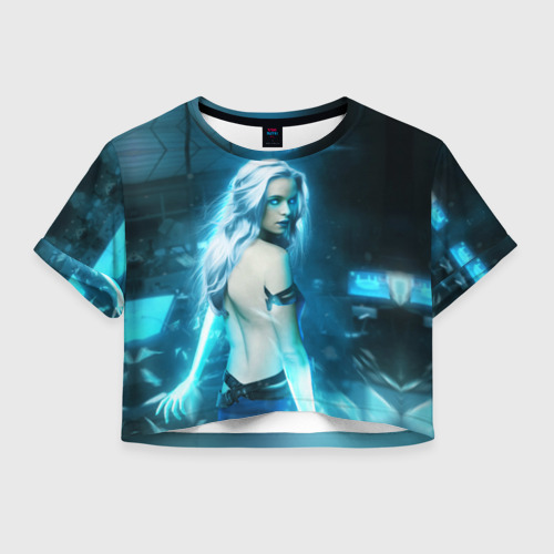 Женская футболка Crop-top 3D Killer Frost, цвет 3D печать