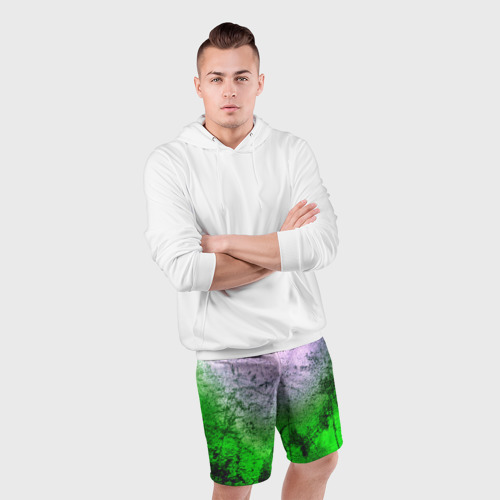 Мужские шорты спортивные Потертость, цвет 3D печать - фото 5