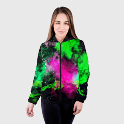 Женская куртка 3D Брызги красок - фото 2