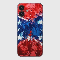 Чехол для iPhone 16 силиконовый с защитой камеры Флаг