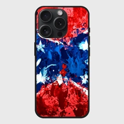 Чехол силиконовый для Apple iPhone 15 Pro Мax матовый Флаг